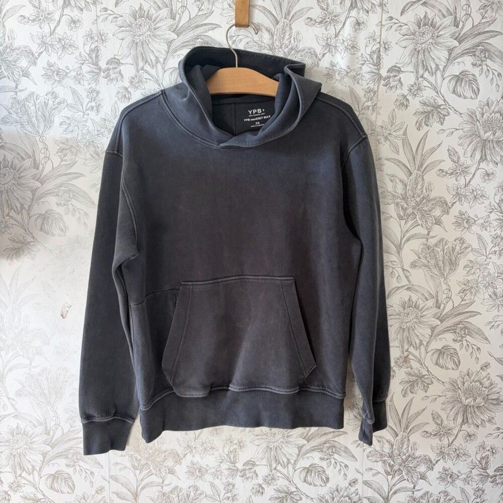 Abercrombie YPB NeoKnit Max Popover Hoodie Sweatshirt Mens Sz XS Gray Wash